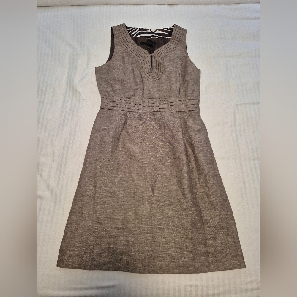 Willi Smith Brown Textured Dress